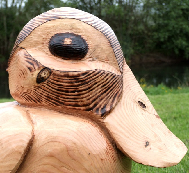 Wooden Rocking Duck Garden / Play Sculpture