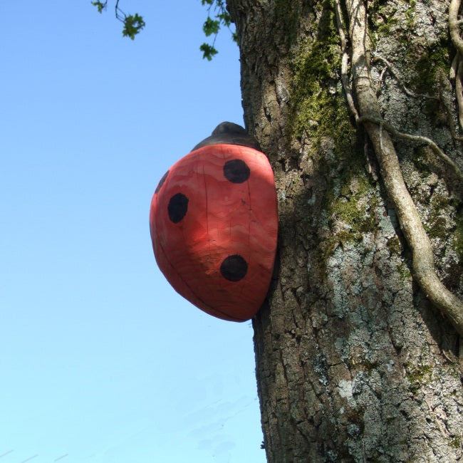 Painted Wooden Ladybird Sculpture