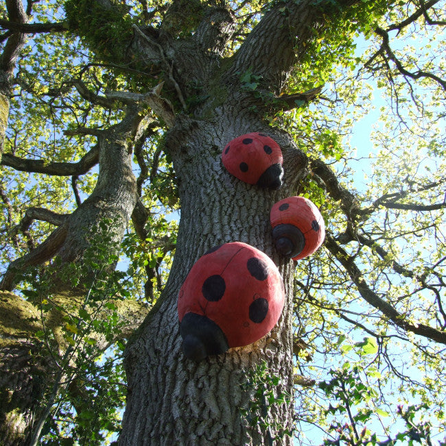 Painted Wooden Ladybird Sculpture