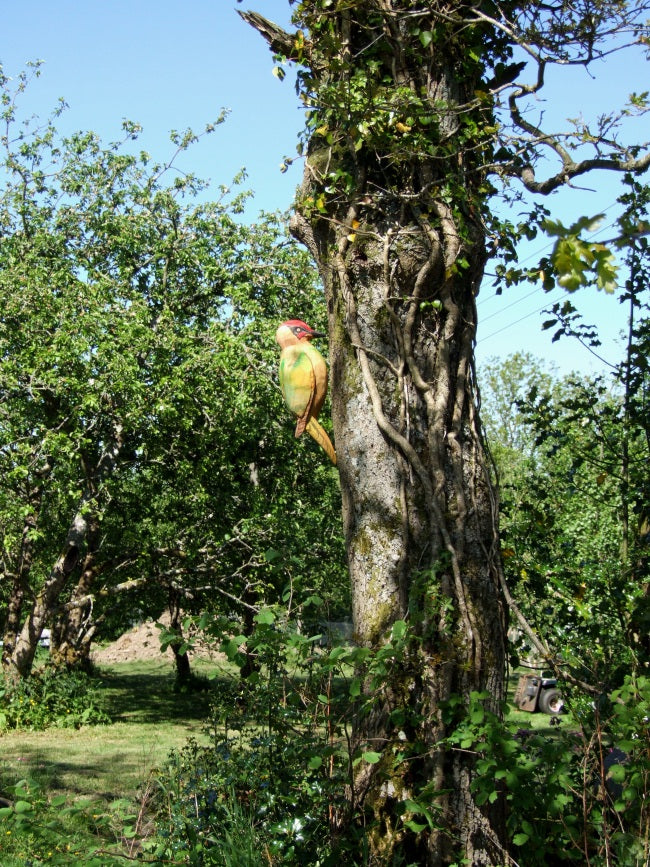 Wooden Woodpecker Garden Sculpture