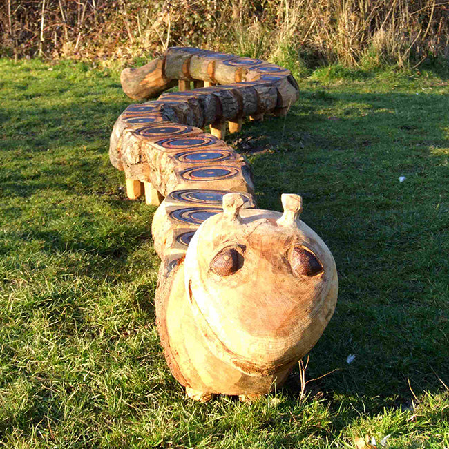 Children's Playground Activity/Play Sculpture Balance Beam Caterpillar