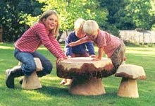 Children's Mushroom Table & Seat Set