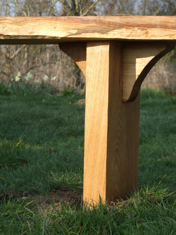 Memorial Curved Oak Bench - 7ft