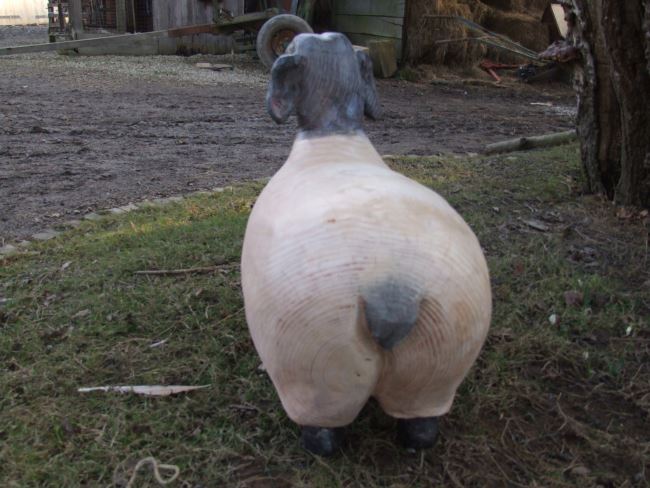 Wooden Sheep Garden/Playground Sculpture