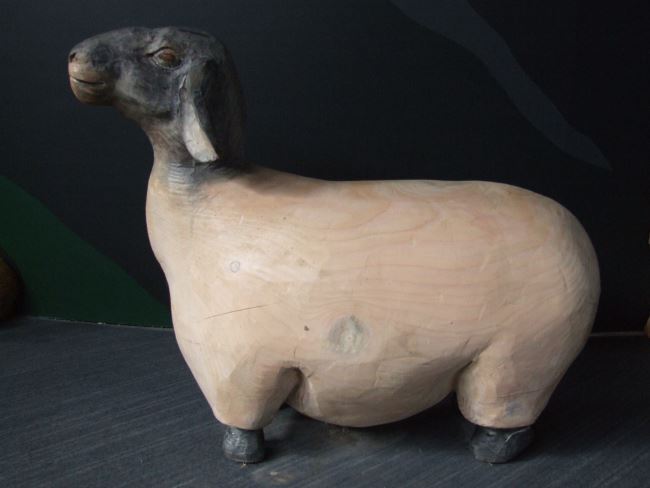 Wooden Sheep Garden/Playground Sculpture