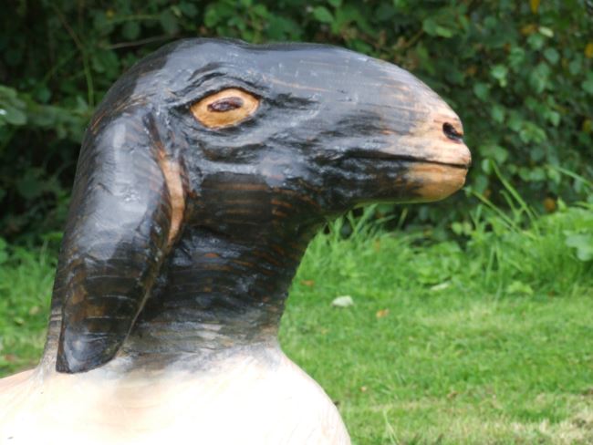 Wooden Sheep Garden/Playground Sculpture