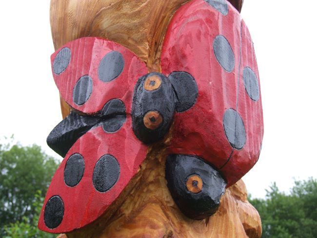 Bug Totem in Western Red Cedar