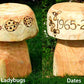Wooden Mushroom Seats with Bug Design