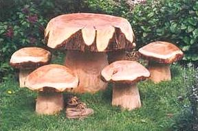 Mushroom Table & Seats Set - Large