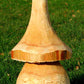 Wooden Pointy Mushrooms Ornamental Garden Feature