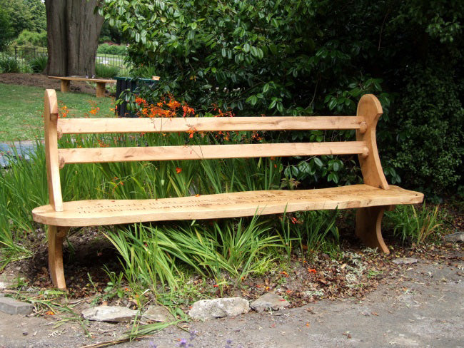 Wavy Oak Bench