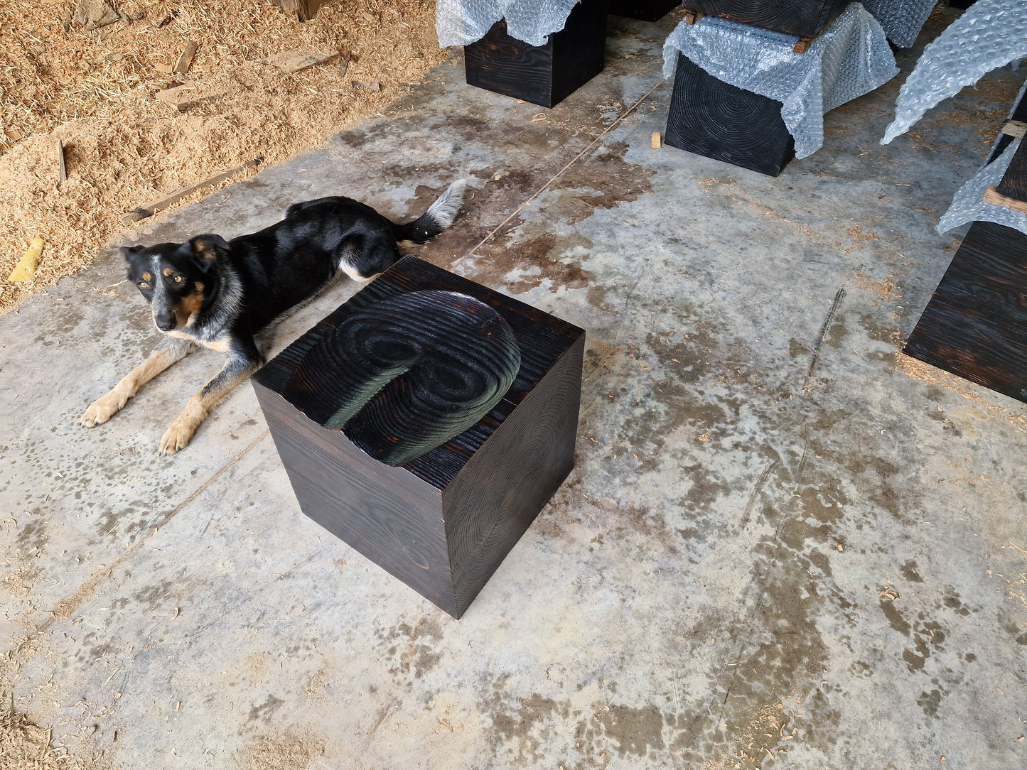 Cube Seat Burnt Effect