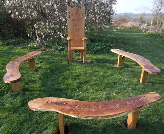Children's School Playground/Garden Oak Story Telling Bench