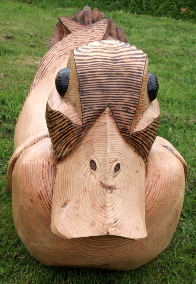Wooden Rocking Duck Garden / Play Sculpture