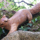 Wooden Squirrel Garden Sculpture