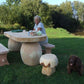 Outdoor Dining Mushroom Table and Seat Set