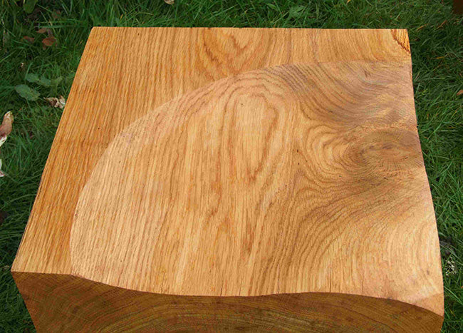 Oak Cube Seat / Side Table